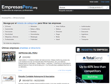 Tablet Screenshot of empresasperu.org